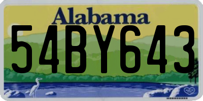AL license plate 54BY643