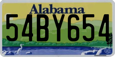 AL license plate 54BY654