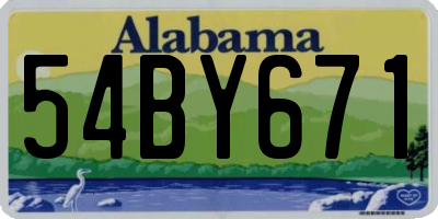 AL license plate 54BY671