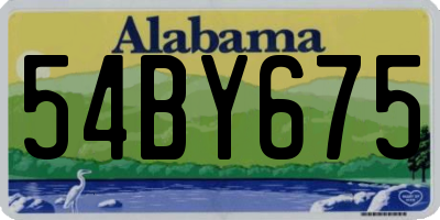 AL license plate 54BY675