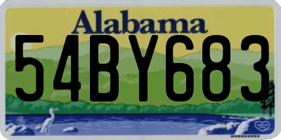 AL license plate 54BY683