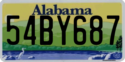 AL license plate 54BY687