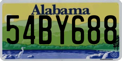 AL license plate 54BY688