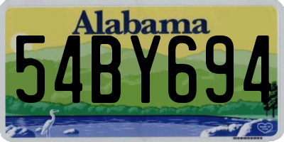 AL license plate 54BY694