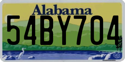 AL license plate 54BY704