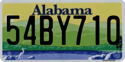 AL license plate 54BY710