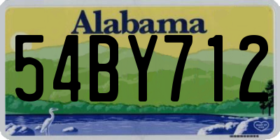 AL license plate 54BY712