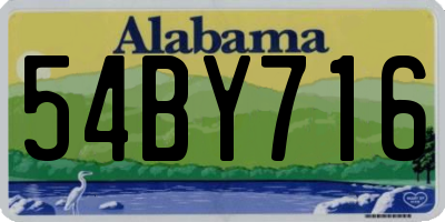 AL license plate 54BY716
