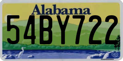 AL license plate 54BY722