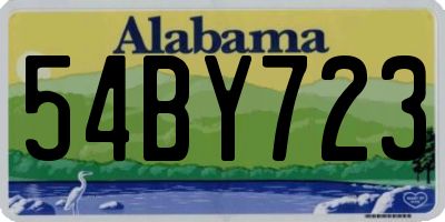 AL license plate 54BY723