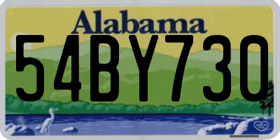 AL license plate 54BY730