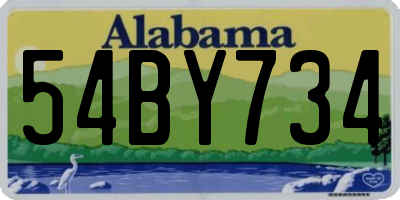 AL license plate 54BY734
