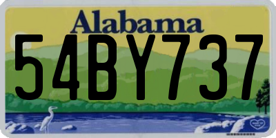 AL license plate 54BY737