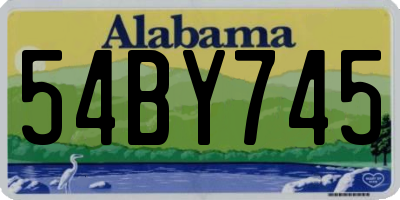 AL license plate 54BY745