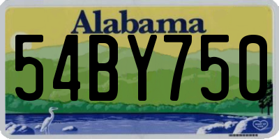 AL license plate 54BY750