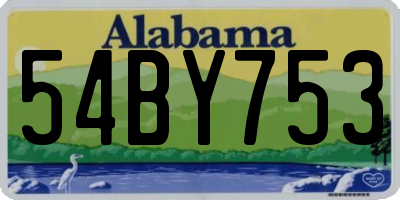 AL license plate 54BY753