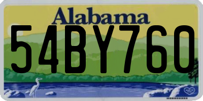 AL license plate 54BY760