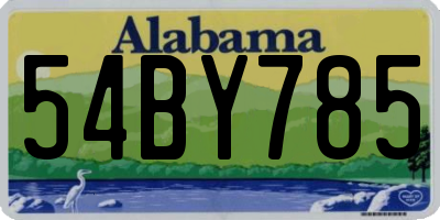 AL license plate 54BY785