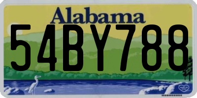 AL license plate 54BY788