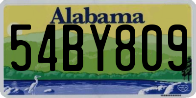 AL license plate 54BY809