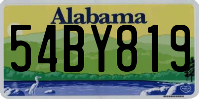 AL license plate 54BY819