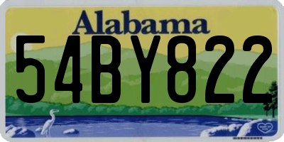 AL license plate 54BY822
