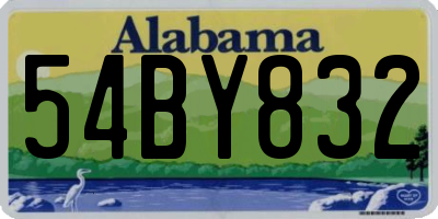 AL license plate 54BY832