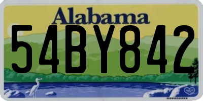 AL license plate 54BY842