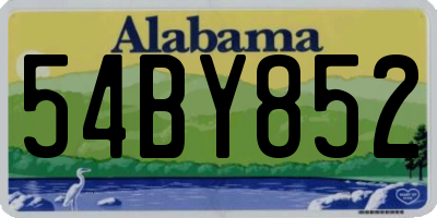 AL license plate 54BY852