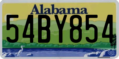 AL license plate 54BY854