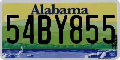 AL license plate 54BY855