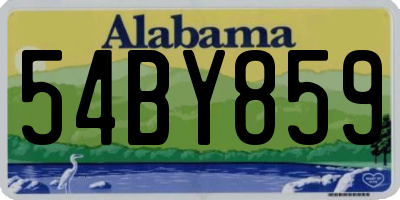 AL license plate 54BY859