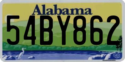 AL license plate 54BY862