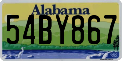 AL license plate 54BY867