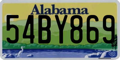 AL license plate 54BY869