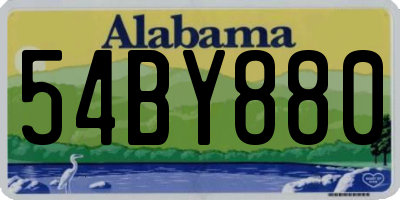 AL license plate 54BY880