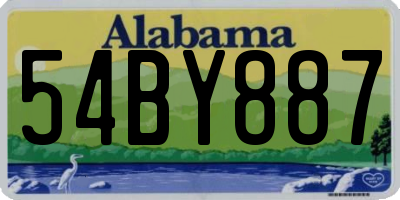 AL license plate 54BY887