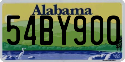 AL license plate 54BY900
