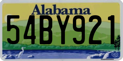 AL license plate 54BY921