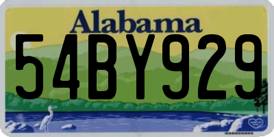 AL license plate 54BY929