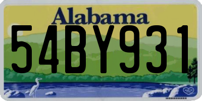 AL license plate 54BY931