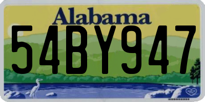AL license plate 54BY947