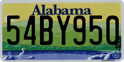 AL license plate 54BY950
