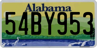 AL license plate 54BY953