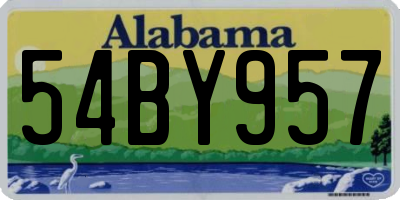 AL license plate 54BY957