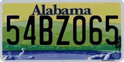 AL license plate 54BZ065