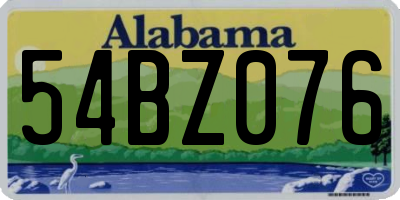 AL license plate 54BZ076