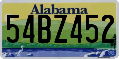 AL license plate 54BZ452