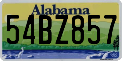 AL license plate 54BZ857