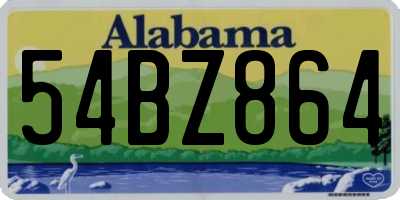 AL license plate 54BZ864